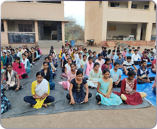 Youth meditating